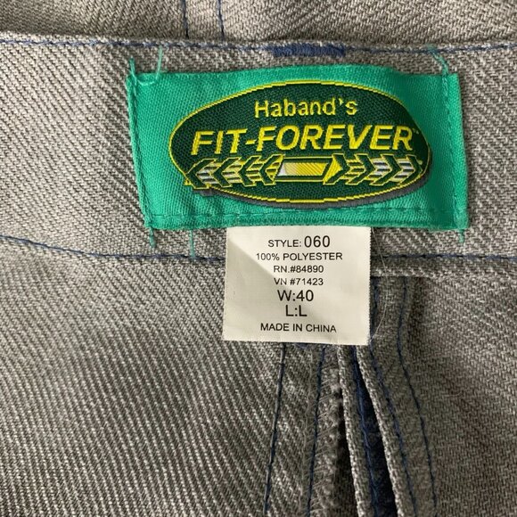 Vintage Haband Fit Forever Shorts 40 Grey High Rise Pockets Adjustable Waist - Picture 7 of 7